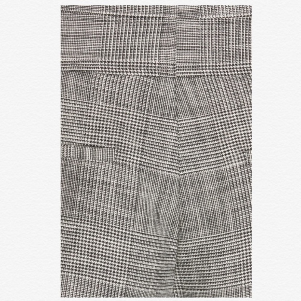 REBECCA TAYLOR NOTCH HIGH WAIST GLEN PLAID PANTS - Picture 7 of 7